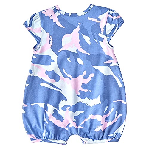 adidas baby girls Shortie Prnt Rompers, Crew Blue, 12-18 Months US