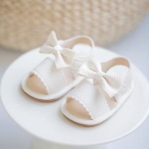 Zoolar Infant Boys Girls Sandals Breathable Premium Baby Summer Outdoor Casual Beach Shoes Lightweight Toddler Flower Bowknot Anti Slip Rubber Sole Newborn Prewalker First Crib Shoes