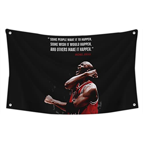 Cayyon Make it Happen Jordan Quotes Funny Banner flag tapestry 3x5Feet College Dorm Frat or Man Cave Decor