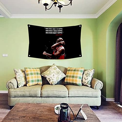 Cayyon Make it Happen Jordan Quotes Funny Banner flag tapestry 3x5Feet College Dorm Frat or Man Cave Decor