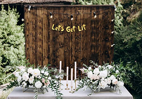 Let's Get Lit Gold Glitter Banner - Funny Bachelorette, Birthday, Bachelor Decorations - 21st - 30th - 40th - 50th Birthday