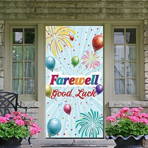 dill-dall farewell good luck door banner, farewell backdrop banner, going away party / retirement / graduation / moving / job changing party background banner