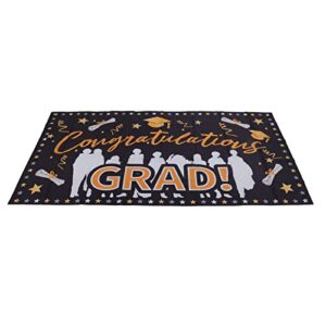 Graduation Banner, 71x38in 2022 Durable Polyester Fabrics Fadeless 4 Eyelets Easy Installation Congrats Grad Banner for Party(D), Graduation Banner, 71x38in 2022 Durable Polyester Graduation Bann