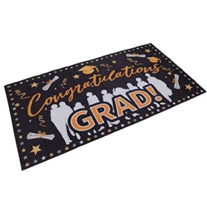 Graduation Banner, 71x38in 2022 Durable Polyester Fabrics Fadeless 4 Eyelets Easy Installation Congrats Grad Banner for Party(D), Graduation Banner, 71x38in 2022 Durable Polyester Graduation Bann