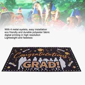 Graduation Banner, 71x38in 2022 Durable Polyester Fabrics Fadeless 4 Eyelets Easy Installation Congrats Grad Banner for Party(D), Graduation Banner, 71x38in 2022 Durable Polyester Graduation Bann