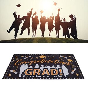 Graduation Banner, 71x38in 2022 Durable Polyester Fabrics Fadeless 4 Eyelets Easy Installation Congrats Grad Banner for Party(D), Graduation Banner, 71x38in 2022 Durable Polyester Graduation Bann