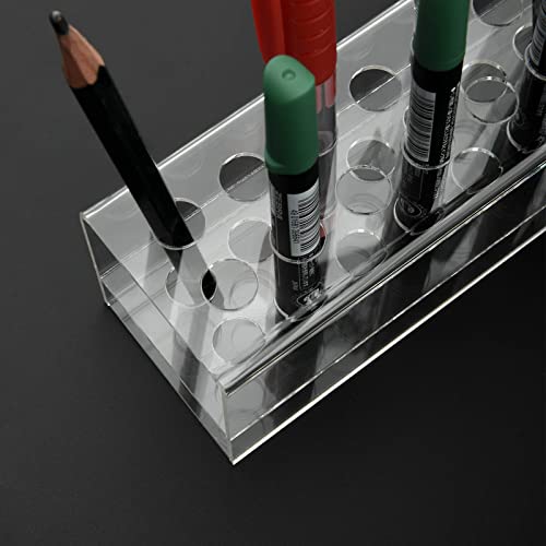 24 Hole Clear Acrylic Brush Display Pen Stand Holder Pen Organizer for Colored Pencils Paint Brushes Makeups Cosmetic Brush