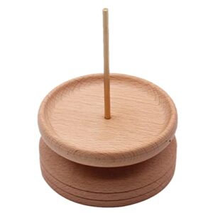 exceart vintage thread spools wooden thread spool rack diy sewing thread holder wooden useful spool organizer embroidery thread container for store home dorm mall use wooden rope spools