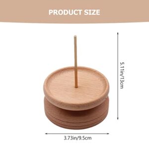 EXCEART Vintage Thread Spools Wooden Thread Spool Rack DIY Sewing Thread Holder Wooden Useful Spool Organizer Embroidery Thread Container for Store Home Dorm Mall Use Wooden Rope Spools