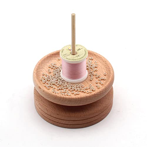 EXCEART Vintage Thread Spools Wooden Thread Spool Rack DIY Sewing Thread Holder Wooden Useful Spool Organizer Embroidery Thread Container for Store Home Dorm Mall Use Wooden Rope Spools