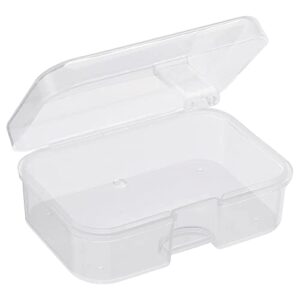 patikil clear storage container with hinged lid 65x45x24mm, 12 pack plastic rectangle box for beads art craft