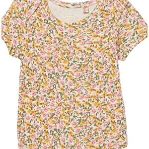 Jessica Simpson Girls' 3-Pack Short Sleeve Bodysuit, Fall Floral, 6-9 Months