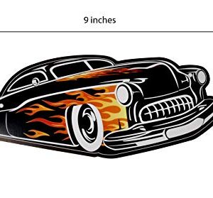 All Things Rockabilly Pre- Strung Classic Car Happy Birthday Banner Party Decoration - Hot Rod Birthday Party Decorations - Classic Car Party Decorations for Men