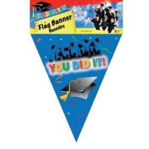 pmu graduation flag banner – you did it – party decoration pkg/1