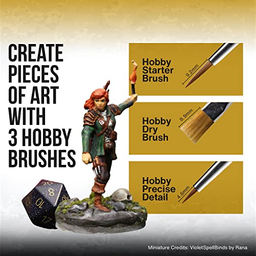 Wargames Delivered Army Painter Hobby Selection-Miniature Paint Set-Basic Miniature Painting Kit, Use The Brushes, Clippers, File, Glue, Acrylic Paint Palette and Model Paints for Any Plastic Models