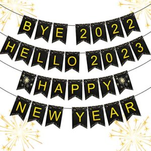 happy new year banner,new year hanging bunting,paper new years eve banner for for mantle fireplace wall new year decorations,party supplies