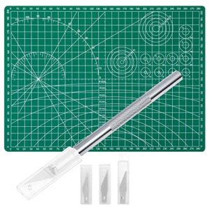 Anezus Craft Knife Precision Cutter and Self Healing Cutting Craft Mat Hobby Knife Set with 30 PCS Hobby Blades Art Knife for Art Hobby Craft Scrapbooking Stencil