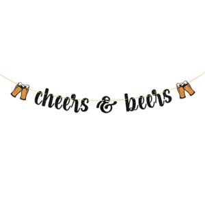 cheers and beers banner, birthday wedding party garland banner, happy retirement hanging party supplies, bridal shower / bachelorette / anniversary party favors