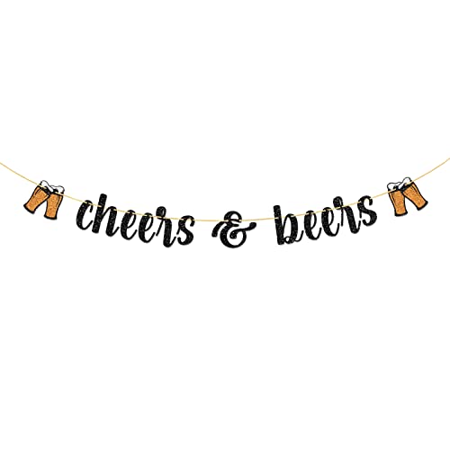 Cheers and Beers Banner, Birthday Wedding Party Garland Banner, Happy Retirement Hanging Party Supplies, Bridal Shower / Bachelorette / Anniversary Party Favors