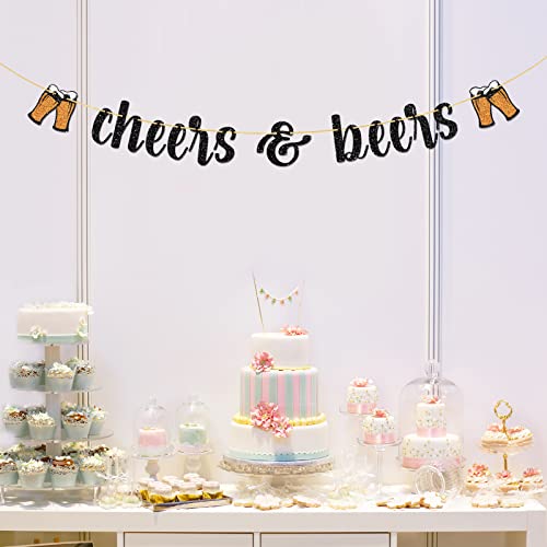 Cheers and Beers Banner, Birthday Wedding Party Garland Banner, Happy Retirement Hanging Party Supplies, Bridal Shower / Bachelorette / Anniversary Party Favors