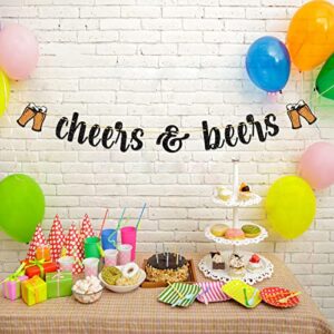 Cheers and Beers Banner, Birthday Wedding Party Garland Banner, Happy Retirement Hanging Party Supplies, Bridal Shower / Bachelorette / Anniversary Party Favors