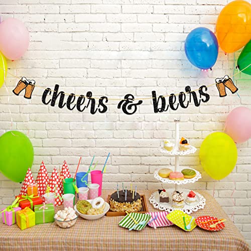 Cheers and Beers Banner, Birthday Wedding Party Garland Banner, Happy Retirement Hanging Party Supplies, Bridal Shower / Bachelorette / Anniversary Party Favors