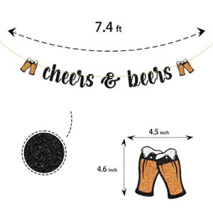 Cheers and Beers Banner, Birthday Wedding Party Garland Banner, Happy Retirement Hanging Party Supplies, Bridal Shower / Bachelorette / Anniversary Party Favors