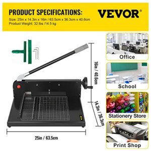 Mophorn Paper Cutter 12Inch A4 Commercial Heavy Duty Paper Cutter 300 Sheets 45HRC Hardness Stack Cutter Metal Base Desktop Stack Cutter for Home Office (A4)