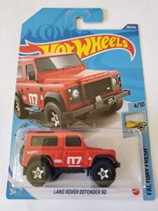 hot wheels 2020 factory fresh land rover defender 90, red 199/250