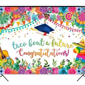 Mocsicka Mexican Graduation Backdrop Congrats Grad Fiesta Party Decorations Taco Bout a Future Bachelor Fiesta Decor Class of 2023 Cactus Backdrops (8x6ft(96x72 inch))