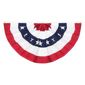 n/a/a usa pleated fan flag, american half fan banner, 4th of july pleated fan flags american us bunting flag stars and stripes flag banner for independence day memorial day and labour day