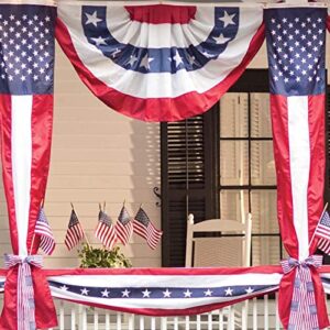 N/A/A USA Pleated Fan Flag, American Half Fan Banner, 4th of July Pleated Fan Flags American US Bunting Flag Stars and Stripes Flag Banner for Independence Day Memorial Day and Labour Day