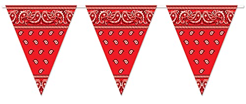 Bandana Pennant Banner Party Accessory (1 count) (1/Pkg)