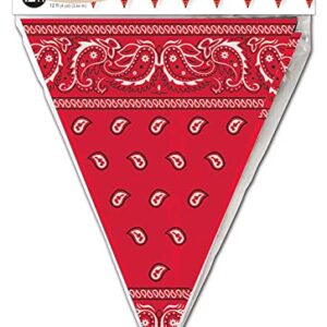 Bandana Pennant Banner Party Accessory (1 count) (1/Pkg)