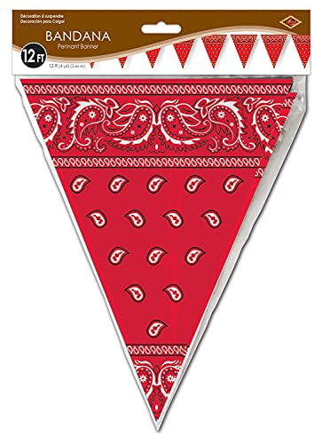 Bandana Pennant Banner Party Accessory (1 count) (1/Pkg)