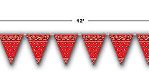 Bandana Pennant Banner Party Accessory (1 count) (1/Pkg)