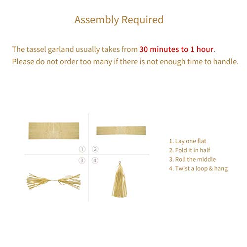 ANSOMO Purple Tissue Paper Tassel Garland Party Banner - 20 PCS (Purple/Lavender/White/Gold)