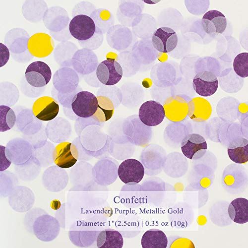 ANSOMO Purple Tissue Paper Tassel Garland Party Banner - 20 PCS (Purple/Lavender/White/Gold)