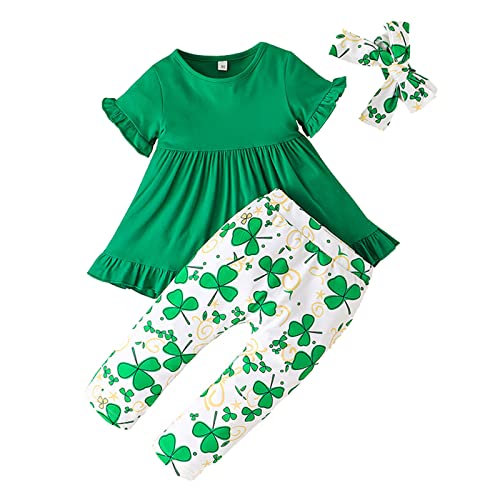 Reokoou St. Patrick's Day Baby Pink Outfit Purple Skirt Outfit Love Sweater Red Outfit Toddler Outfits for Girls