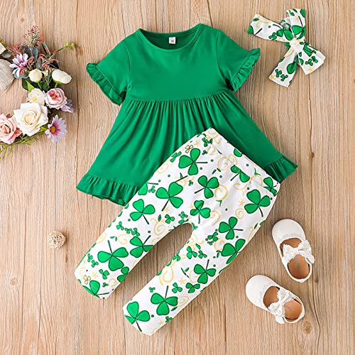 Reokoou St. Patrick's Day Baby Pink Outfit Purple Skirt Outfit Love Sweater Red Outfit Toddler Outfits for Girls