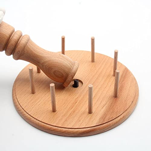 DYNWAVE Wooden 8 Spool Yarn Holder Thread Rack Crocheting Tool Wool Cord Organizer Storage Knitting Embroidery Tangling Yarn Dispenser Accessories