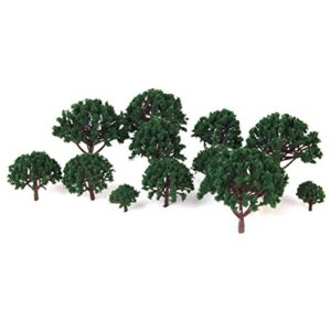 winomo model scenery landscape trees scale trees diorama models model train scenery architecture trees, model railroad scenery 20pcs 3cm-8cm (dark green)