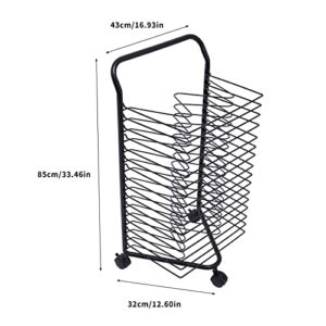 DYRABREST Art Drying Rack for Classroom Paint Drying Rack Art 16 Shelves Metal Desktop Artwork Storage Display Rack Art Drying Rack for Classroom Painting Crafts Black