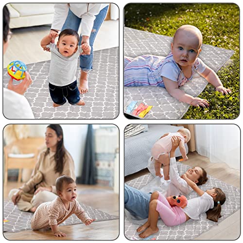 Dad-baby Playpen Mat 50x50 Play Mat for Playpen Baby Play Mats for Floor Fit for TODALE Baby Playpen,One-Piece Crawling Mat Non Slip Cushioned Baby Mats for Playing 50x50 Inches(Moroccan Gray)…