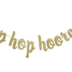 Hip Hop Hooray Gold Glitter Banner