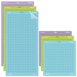 reart cutting mat variety 6 packs adhesive replacement – strong, standard, light grip suit for cricut maker/explore air 2/air/one – 12in x 12in x 3 packs, 12in x 24in x 3 packs.