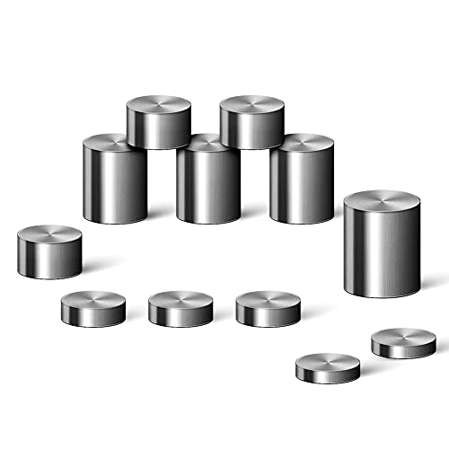 3.25 Ounce Cylindrical Tungsten Weights Steel Weights for Pinewood Derby Cars, 4 Different Sizes of Cylinders with Case to Speed Up Your Car