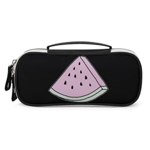 watermelon pu leather pencil pen case organizer travel makeup handbag portable stationery bag