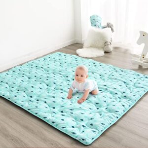 springspirit baby play mat for boys girls, 50” x 50” play mat for liamst and todale baby playpen, one-piece crawling play mat for baby, non slip playmat for babies, toddlers, dinosaur