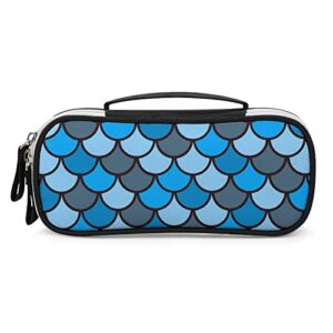 mermaid fish scale pu leather pencil pen case organizer travel makeup handbag portable stationery bag
